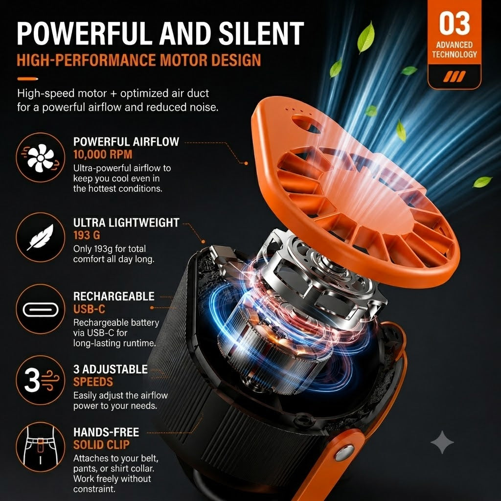 CoolBelt™ Pro Portable Mini Fan