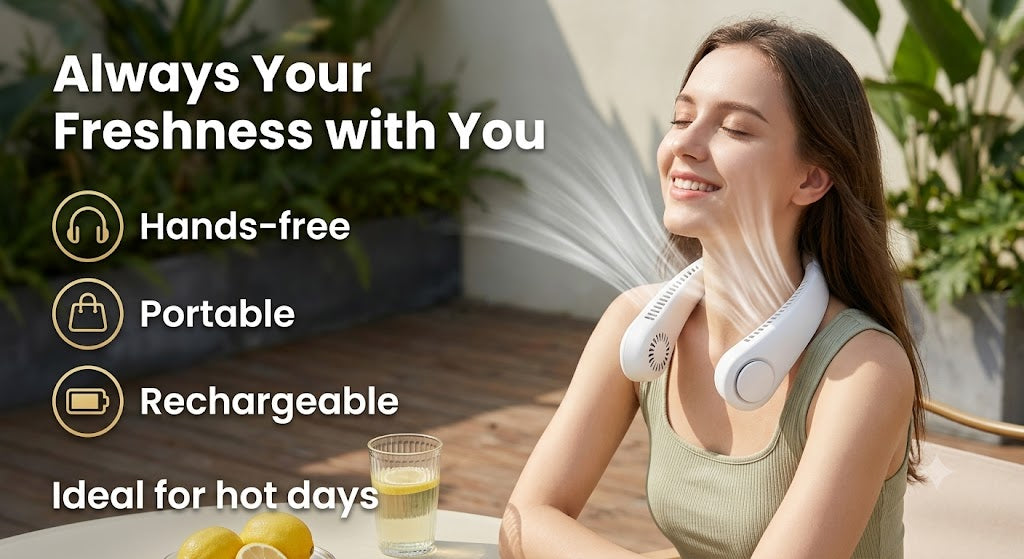 NekFan™ - Rechargeable Portable Neck Fan for Instant Cooling