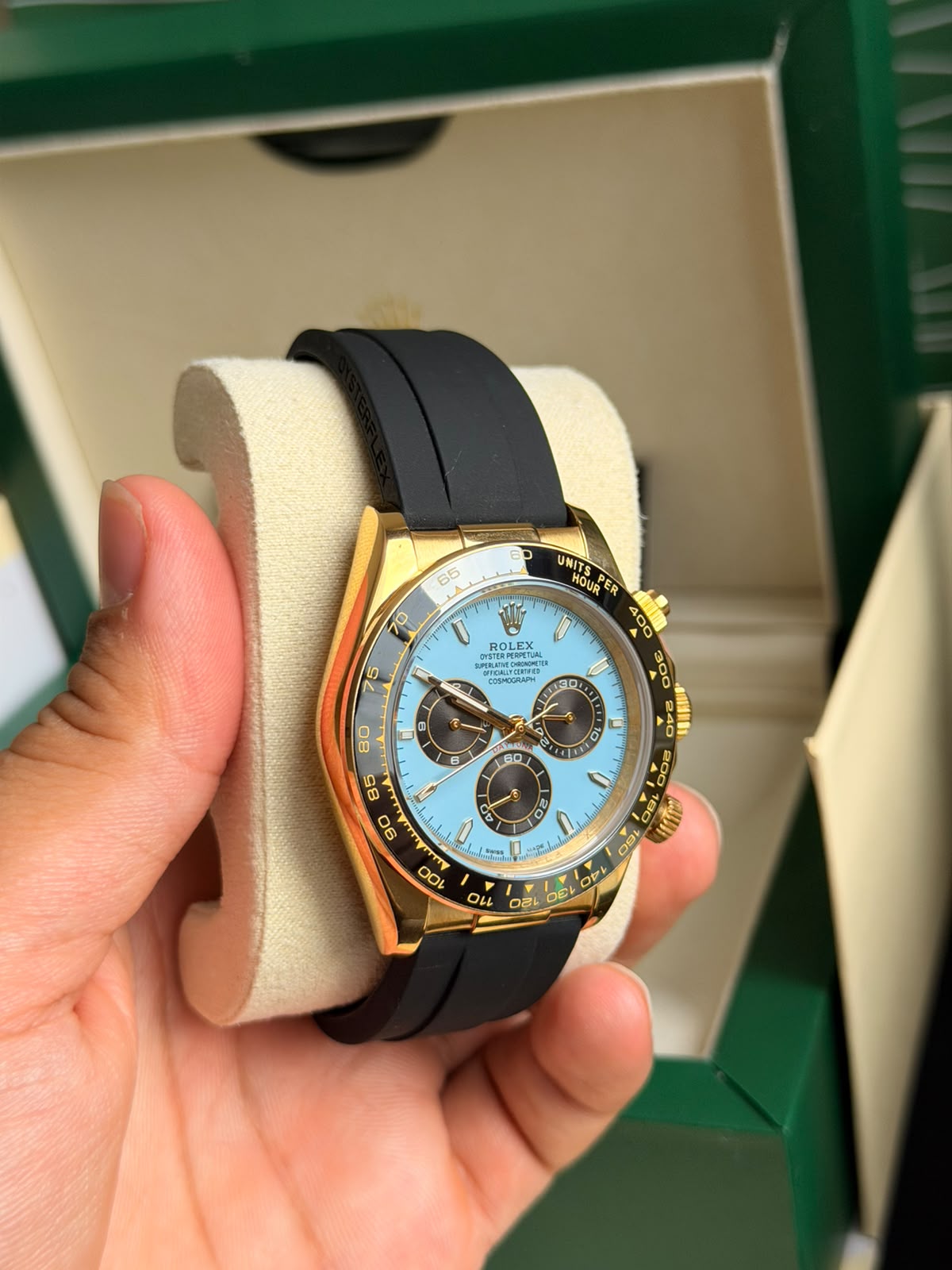 Ashcroft & Vane Meridian Chrono / Gold Azul-Turquesa