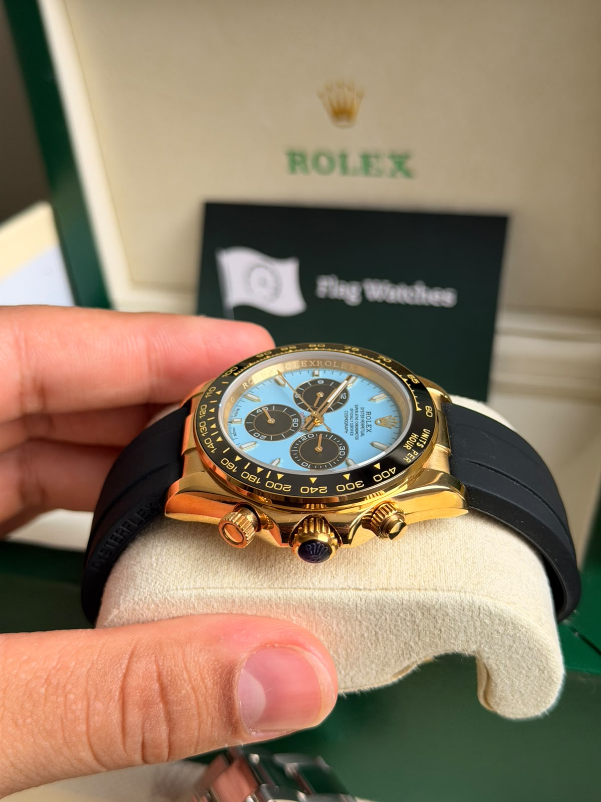 Ashcroft & Vane Meridian Chrono / Gold Azul-Turquesa