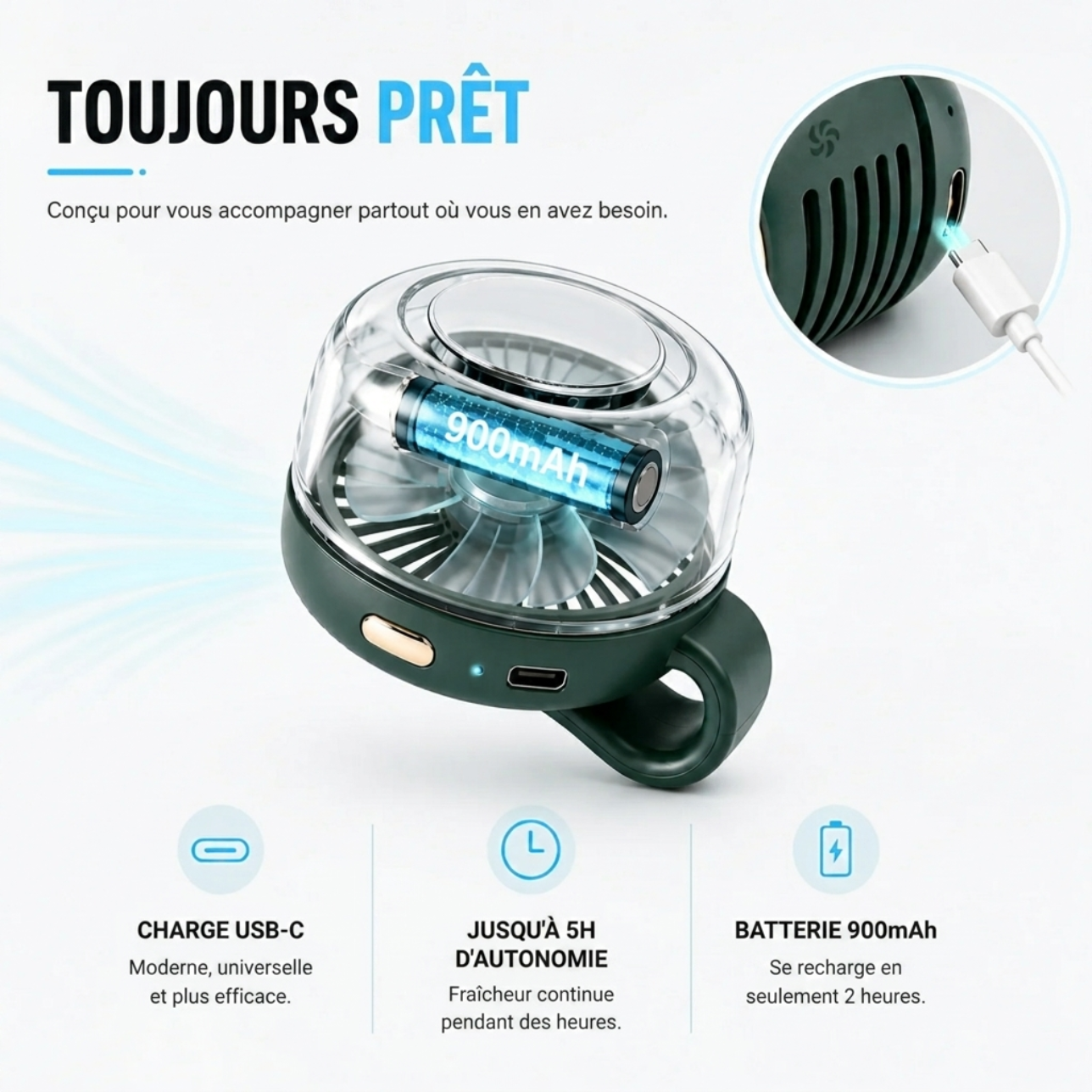 Silent Mini Clip Fan