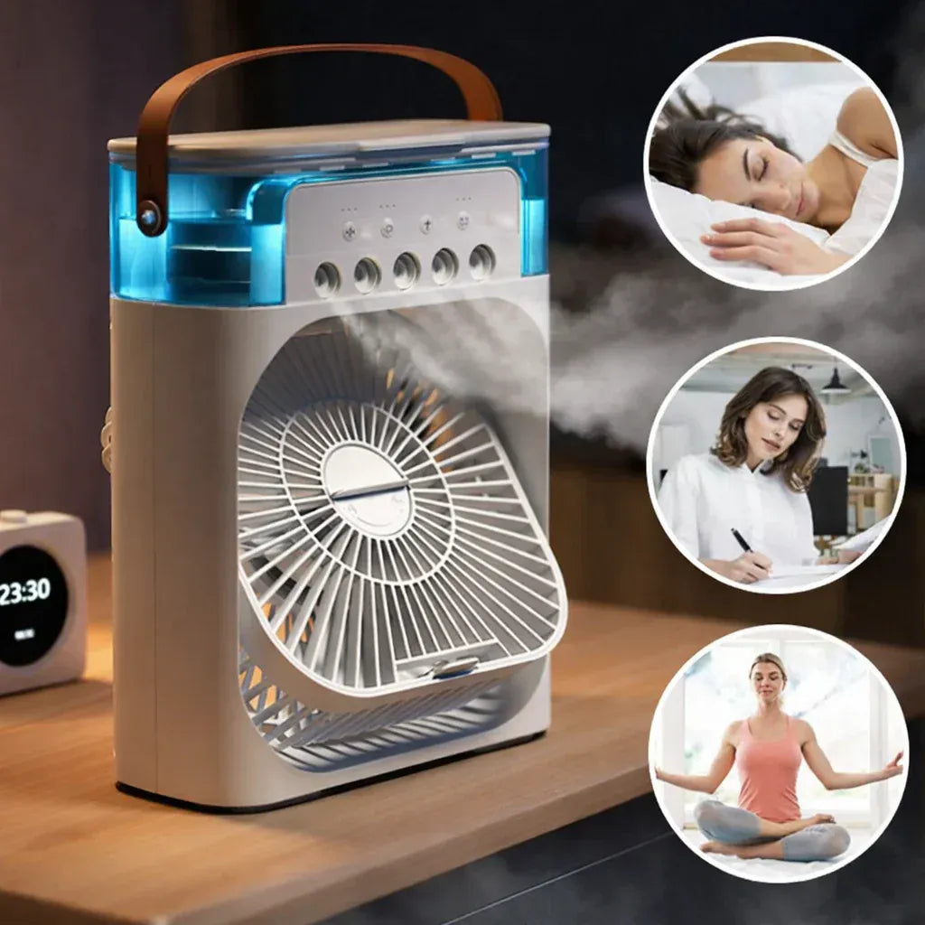 AirPulse | Portable Air Cooler | Quiet Mini USB AC | 3-in-1 Fan Humidifier