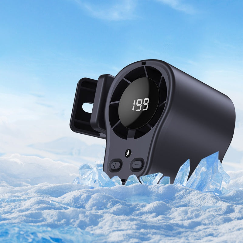 Hands-Free USB Personal Fan – Car Vent & Desk Clip, LED Display, Quiet (<36dB)
