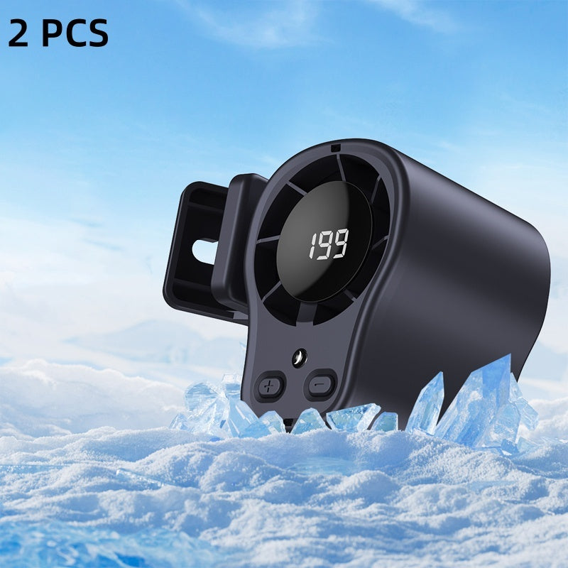 Hands-Free USB Personal Fan – Car Vent & Desk Clip, LED Display, Quiet (<36dB)