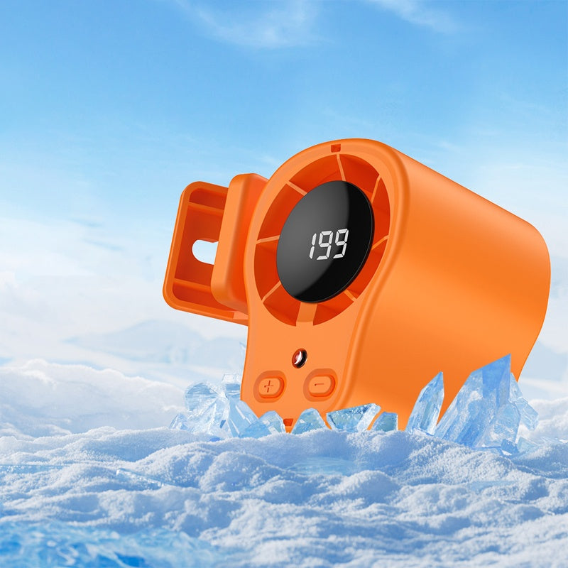 Hands-Free USB Personal Fan – Car Vent & Desk Clip, LED Display, Quiet (<36dB)